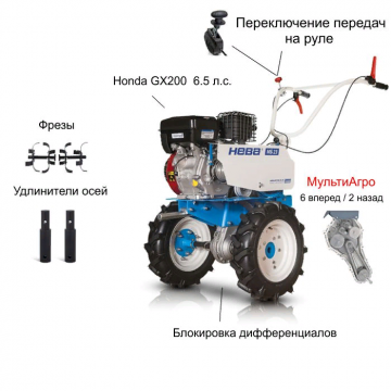 Мотоблок Нева МБ-2 МультиАГРО с двигателем Briggs Stratton (CR950) 6.5 л.с. В комплекте: Фрезы, удлинители осей Мотоблок Нева МБ-2 МультиАГРО с двигателем Briggs Stratton (CR950) 6.5 л.с. В комплекте: Фрезы, удлинители осей