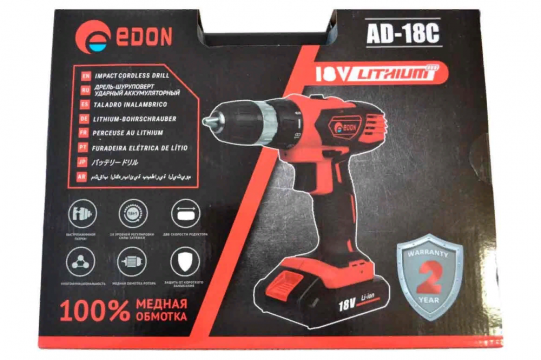 Дрель-шуруповерт Edon AD-18CP