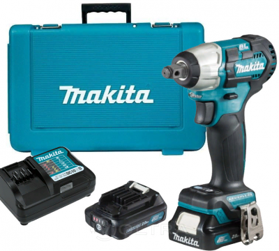 Аккум. ударный гайковерт MAKITA TW 161 DWAE в чем. (12.0 В, 2 акк., 2.0 А/ч Li-Ion, посадочн. квадрат 1/2 