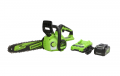 Пила цепная аккумуляторная GreenWorks GD24CS30K4 24В DigiPro (в комплекте АКБ + ЗУ)
